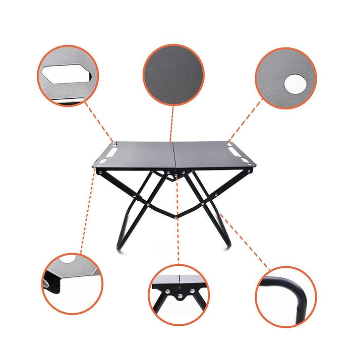 Ultralichte Opvouwbare Campingtafel – Aluminium – Compact & Draagbaar - Bivakshop