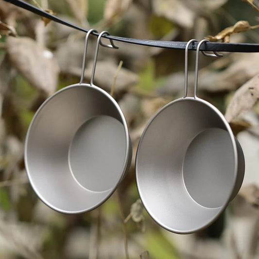 Ultralichte titanium kom – 260ml Sierra bowl met vast handvat voor outdoor & camping - Bivakshop