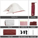 Ultralichte trekkingtent – 2 - persoons waterdichte tent van nylon voor hiking & fietsen - Bivakshop