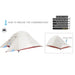Ultralichte trekkingtent – 2 - persoons waterdichte tent van nylon voor hiking & fietsen - Bivakshop