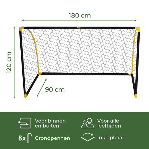 Umbro - Groot Voetbaldoel – 178 x 123 cm – Robuust Stalen Frame – Voor Training & Recreatie - Bivakshop
