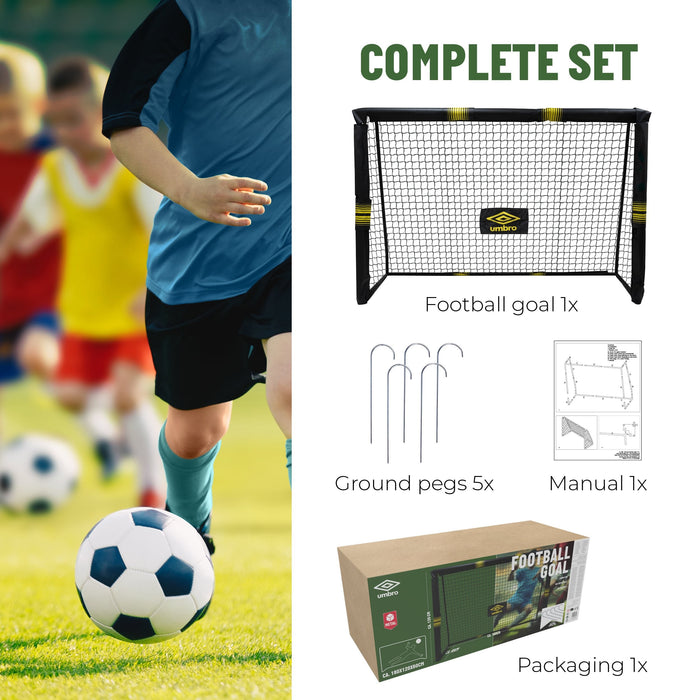 Umbro - Voetbaldoel – 180 x 120 cm – Robuust Stalen Frame – Ideaal voor Training & Tuin - Bivakshop