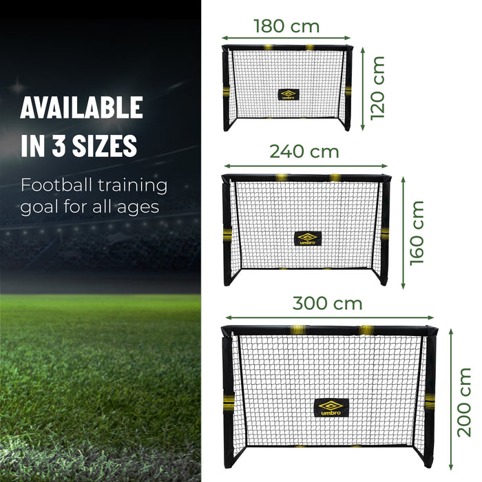 Umbro - Voetbaldoel – 180 x 120 cm – Robuust Stalen Frame – Ideaal voor Training & Tuin - Bivakshop