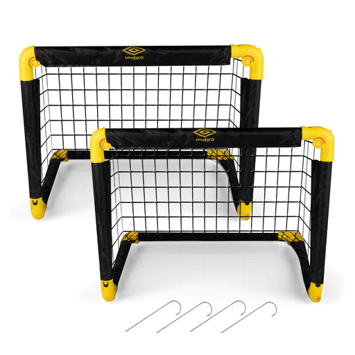 Umbro - Voetbaldoeltjes Set van 2 – 56 x 45 cm – Compact & Lichtgewicht – Minidoelen voor Kinderen - Bivakshop