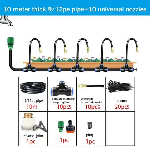 Universeel automatisch irrigatiesysteem - 5 - 20M - Roterende koperen spuit voor tuin & balkon - Bivakshop