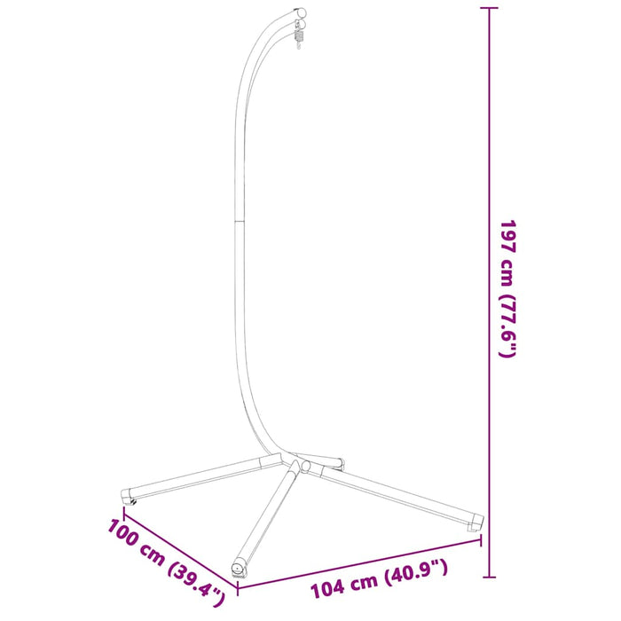 Universele Standaard voor Ei - vormige Hangstoel – Staal – Vrijstaand Frame - Bivakshop