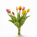 Urbanjngl – Tulpenboeket Real Touch – 7 Kunsttulpen – Vrolijke Mix (42 cm) - Bivakshop