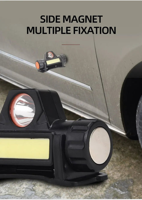 USB - oplaadbare LED hoofdlamp – Magnetisch – Super helder & Waterdicht - Bivakshop