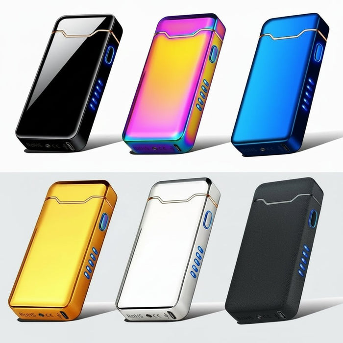 USB - Oplaadbare Plasma - Aansteker – Metalen Design – Windbestendig & Batterijdisplay - Bivakshop
