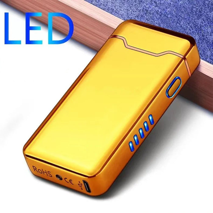 USB - Oplaadbare Plasma - Aansteker – Metalen Design – Windbestendig & Batterijdisplay - Bivakshop