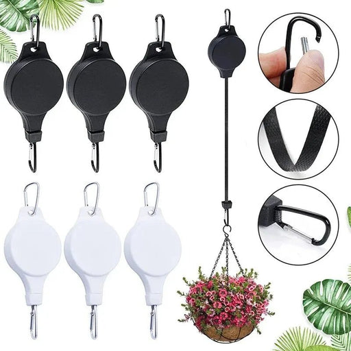 Verstelbare hangende plantenpotten - Gemakkelijk te verplaatsen - Set met ophanghaken - Bivakshop