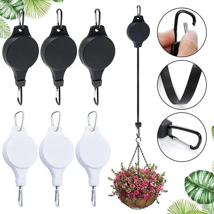 Verstelbare hangende plantenpotten - Gemakkelijk te verplaatsen - Set met ophanghaken - Bivakshop