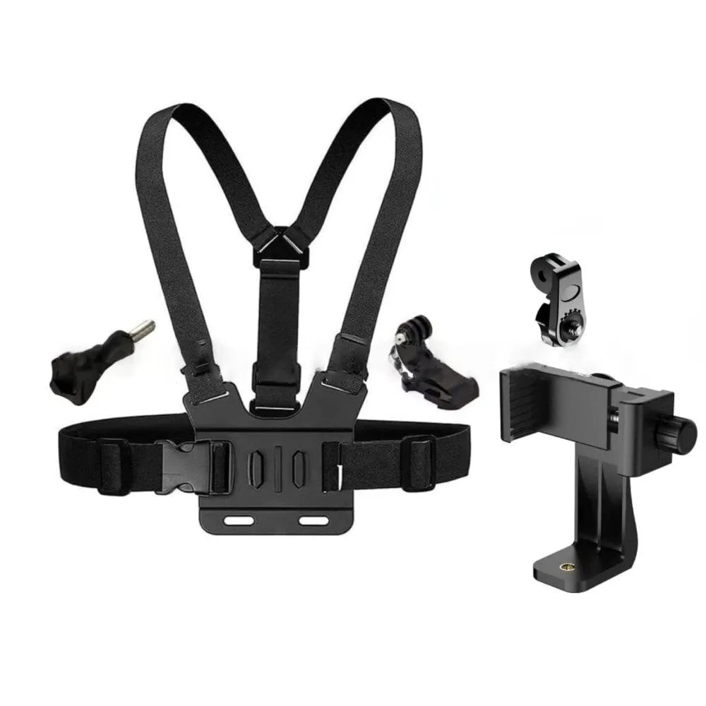 Verstelbare telefoonhouder - Borstband bevestiging voor sport - En actiecamera's - Bivakshop