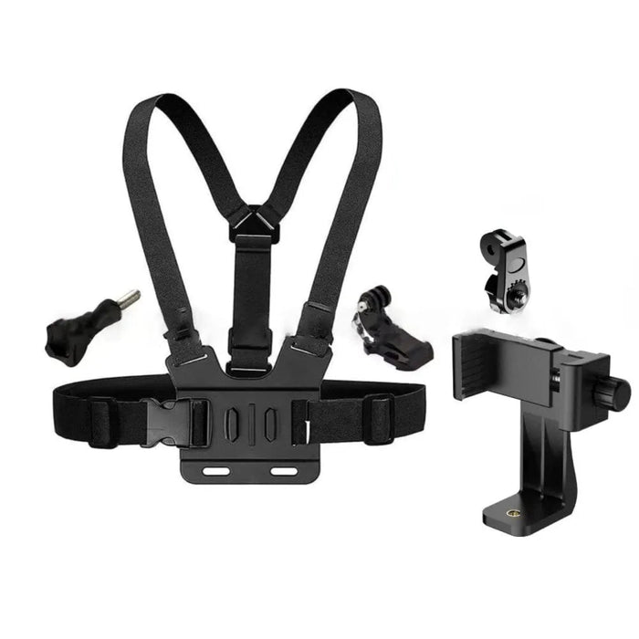 Verstelbare telefoonhouder - Borstband bevestiging voor sport - En actiecamera's - Bivakshop