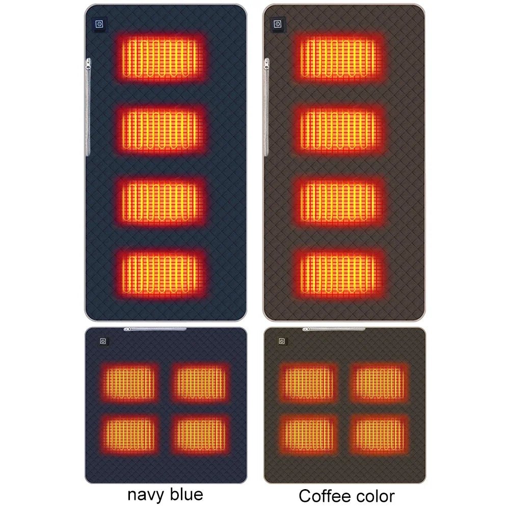 Verwarmd Zitkussen – 4 Verwarmingszones – USB/Type - C Oplaadbaar – Instelbare Warmtestanden – Winter Camping Stoelkussen - Bivakshop
