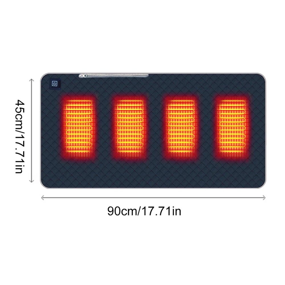 Verwarmd Zitkussen – 4 Verwarmingszones – USB/Type - C Oplaadbaar – Instelbare Warmtestanden – Winter Camping Stoelkussen - Bivakshop