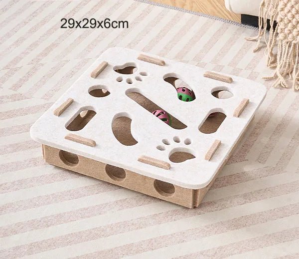 Vilten Puzzeldoos voor Katten – Interactief Doolhof met Speelbal - Bivakshop