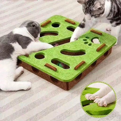 Vilten Puzzeldoos voor Katten – Interactief Doolhof met Speelbal - Bivakshop