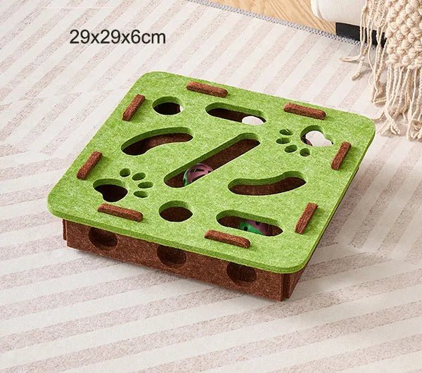 Vilten Puzzeldoos voor Katten – Interactief Doolhof met Speelbal - Bivakshop