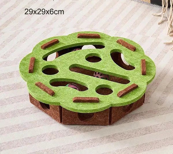 Vilten Puzzeldoos voor Katten – Interactief Doolhof met Speelbal - Bivakshop