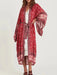 Vintage chique dames floral print - Batwing mouw - Strand boho kimono jurk - Bivakshop
