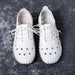 Vintage dames loafers - Met zachte zool holle details - En vetersluiting - Bivakshop