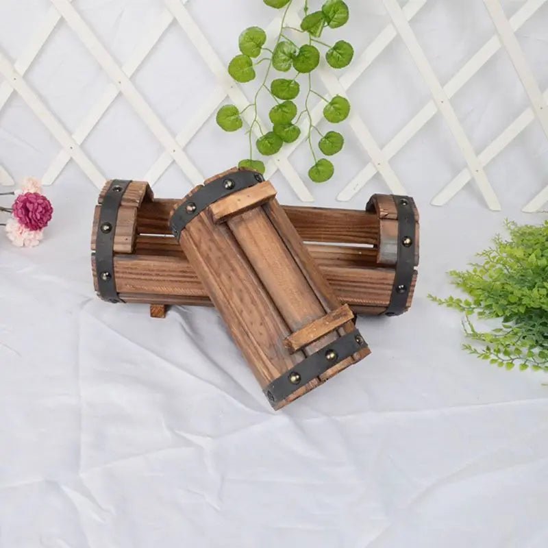Vintage houten plantenbak - Natuurlijke decoratie voor binnen en buiten - Bivakshop