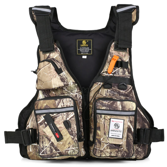 Vismuil multi - pocket drijfvest – Waterdichte kayak & visgilet met fleshouder - Bivakshop