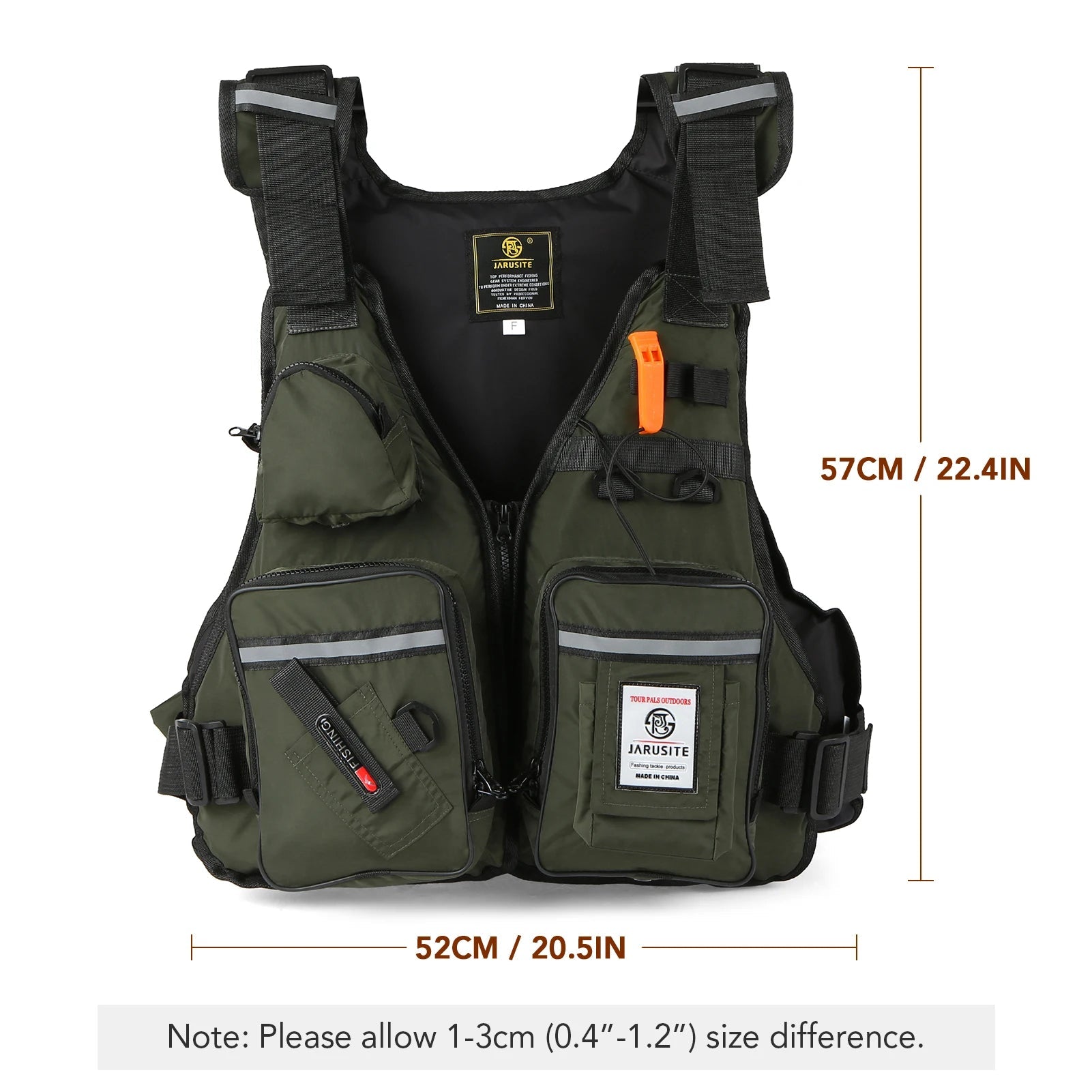 Vismuil multi - pocket drijfvest – Waterdichte kayak & visgilet met fleshouder - Bivakshop