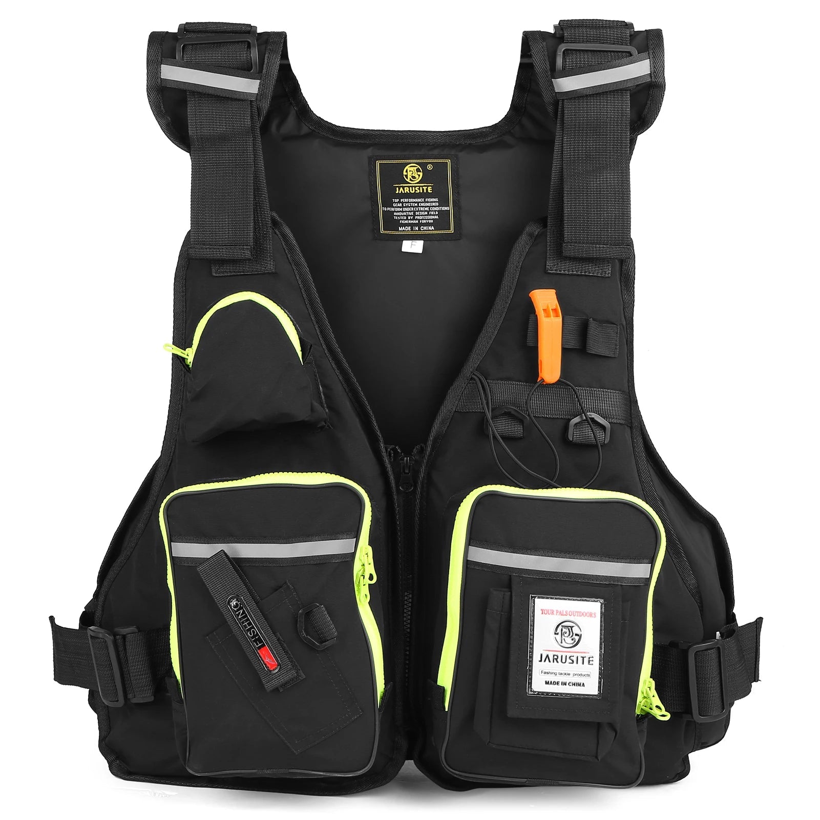 Vismuil multi - pocket drijfvest – Waterdichte kayak & visgilet met fleshouder - Bivakshop