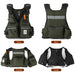 Vismuil multi - pocket drijfvest – Waterdichte kayak & visgilet met fleshouder - Bivakshop