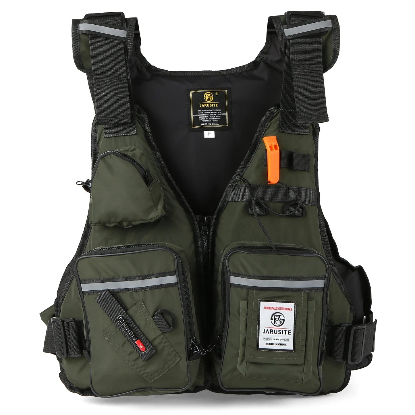 Vismuil multi - pocket drijfvest – Waterdichte kayak & visgilet met fleshouder - Bivakshop