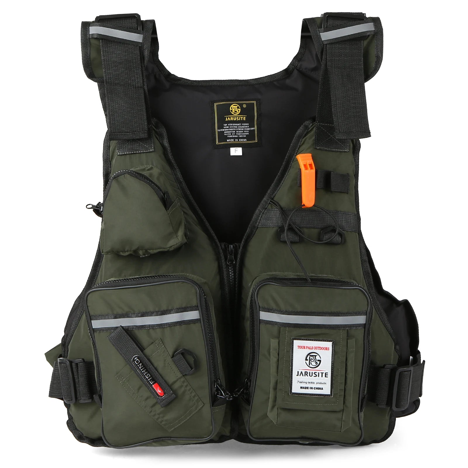 Vismuil multi - pocket drijfvest – Waterdichte kayak & visgilet met fleshouder - Bivakshop