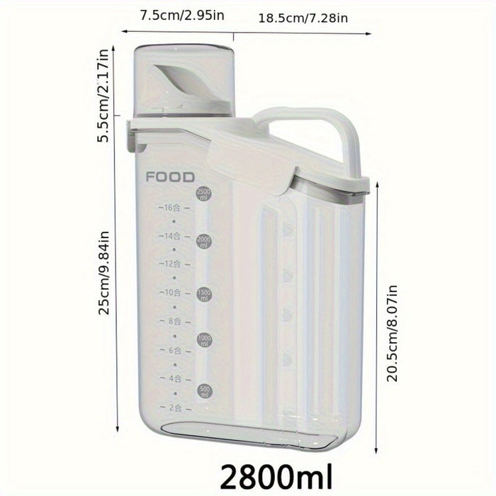 Voercontainer huisdier 2L/2,8L – luchtdicht – met maatbeker - Bivakshop