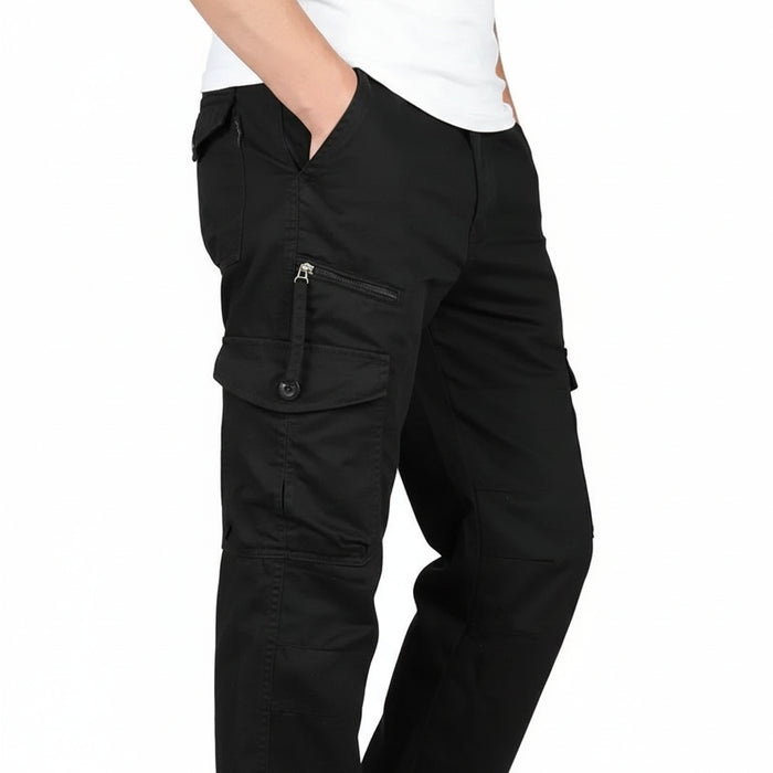 Warme camouflage cargobroek voor heren – Dubbel gevoerd met fleece, winterproof & casual outdoorstijl - Bivakshop