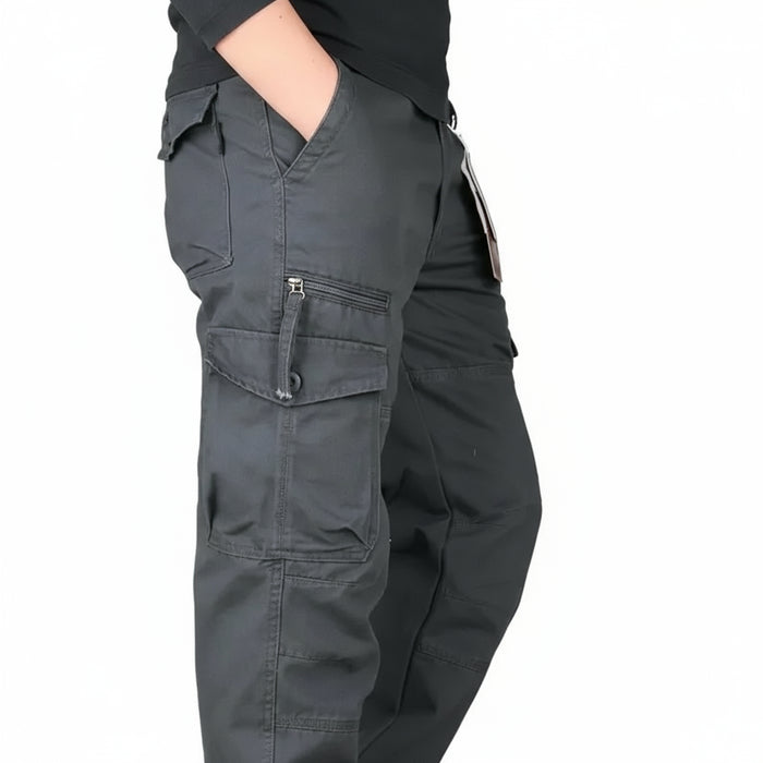 Warme camouflage cargobroek voor heren – Dubbel gevoerd met fleece, winterproof & casual outdoorstijl - Bivakshop