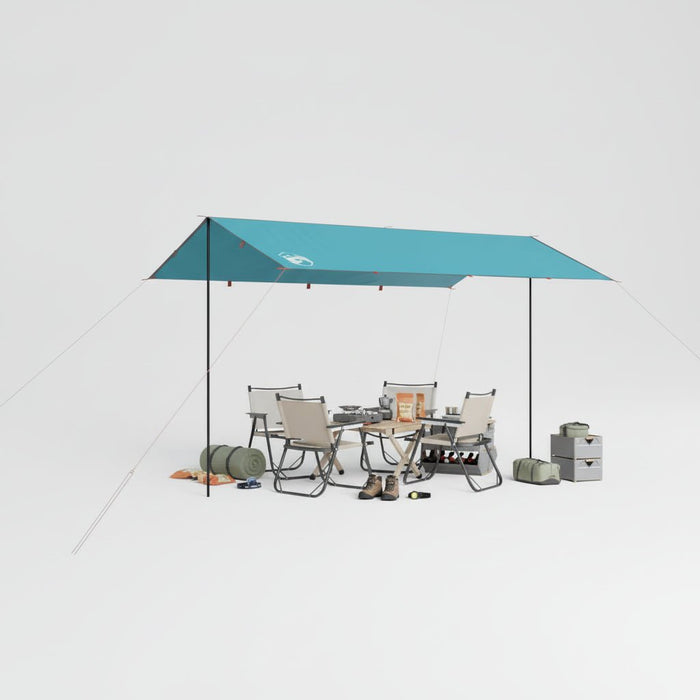 Waterdichte Kampeerluifel – Helder Blauw – UV - bescherming & Regendak - Bivakshop