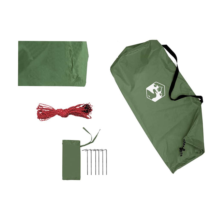 Waterdichte Kampeerluifel – Natuurlijk Groen – UV - bescherming & Regendak - Bivakshop