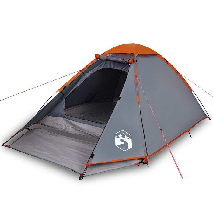 Waterdichte Koepeltent – Grijs & Oranje – Hoge Zichtbaarheid – 2 - 3 Personen en 4 Personen - Bivakshop