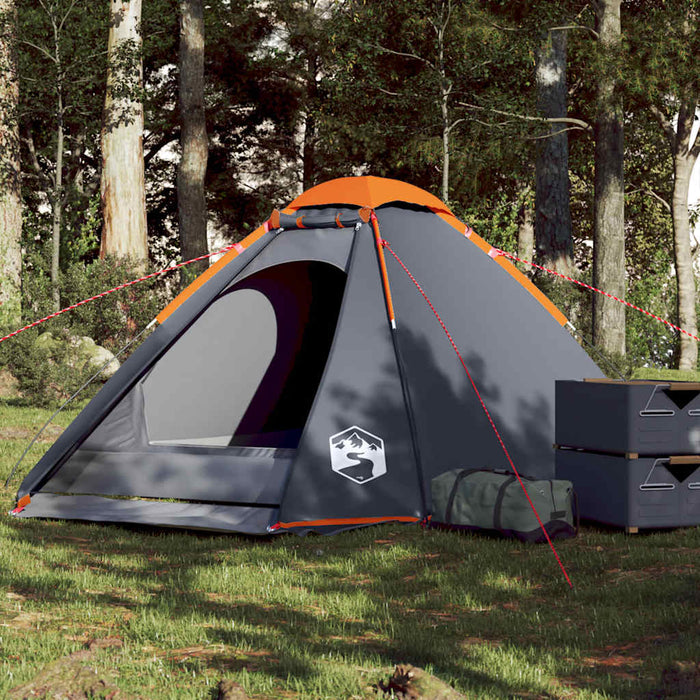 Waterdichte Koepeltent – Grijs & Oranje – Hoge Zichtbaarheid – 2 - 3 Personen en 4 Personen - Bivakshop