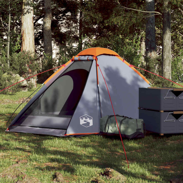 Waterdichte Koepeltent – Grijs & Oranje – Hoge Zichtbaarheid – 2 - 3 Personen en 4 Personen - Bivakshop