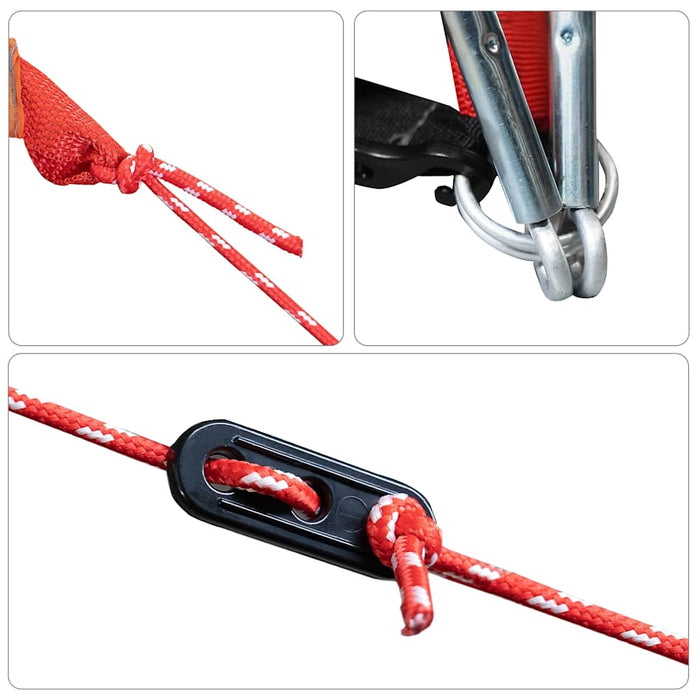 Waterdichte Koepeltent – Grijs/Oranje – Stabiel & Zichtbaar voor 2 - 3 Personen - Bivakshop