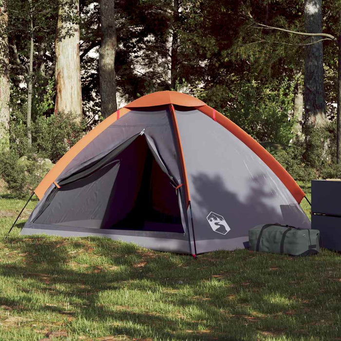 Waterdichte Koepeltent – Grijs/Oranje – Stabiel & Zichtbaar voor 2 - 3 Personen - Bivakshop