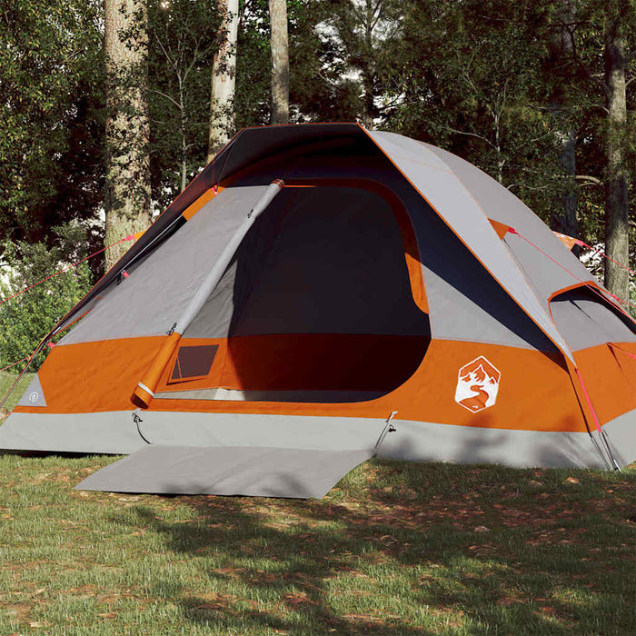 Waterdichte Koepeltent – Grijs/Oranje – Stabiel & Zichtbaar voor 2 - 3 Personen - Bivakshop