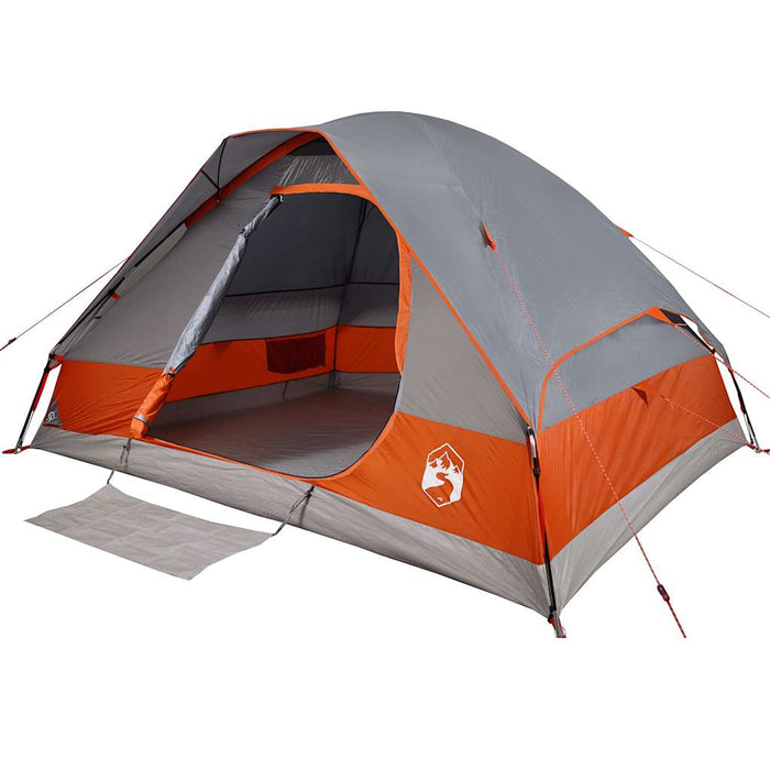 Waterdichte Koepeltent – Grijs/Oranje – Stabiel & Zichtbaar voor 2 - 3 Personen - Bivakshop