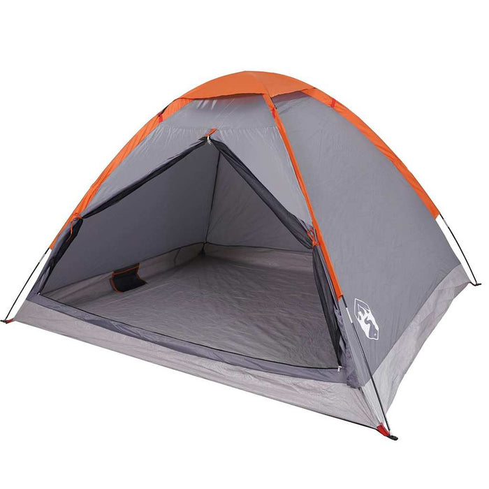 Waterdichte Koepeltent – Grijs/Oranje – Stabiel & Zichtbaar voor 2 - 3 Personen - Bivakshop