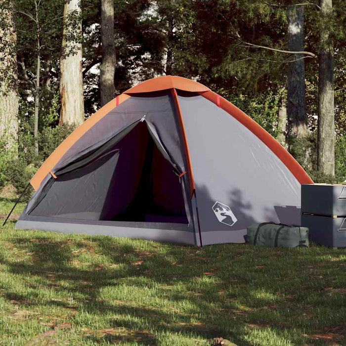 Waterdichte Koepeltent – Grijs/Oranje – Stabiel & Zichtbaar voor 2 - 3 Personen - Bivakshop