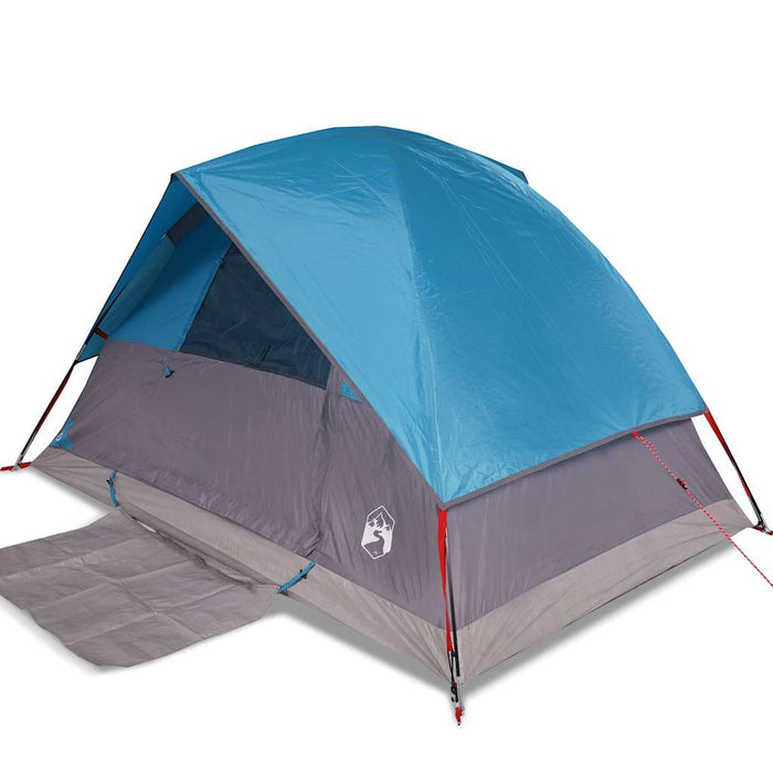 Waterdichte Koepeltent – Helder Blauw – Compact & Stabiel voor 2 - 3 Personen - Bivakshop