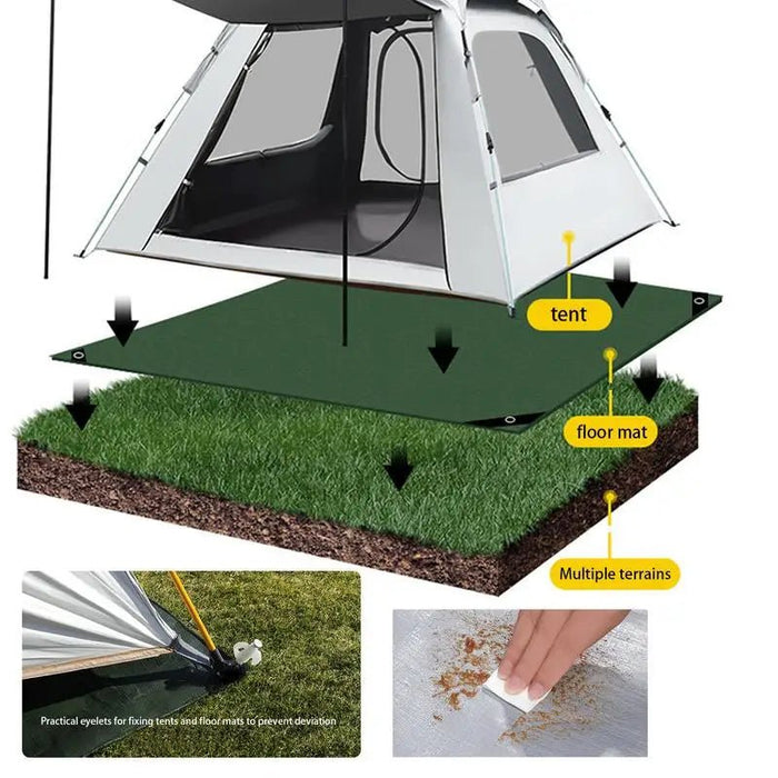 Waterdichte opvouwbare Campingmat - vochtisolatie & stevige tentvloer voor strand, picknick en kamperen - Bivakshop