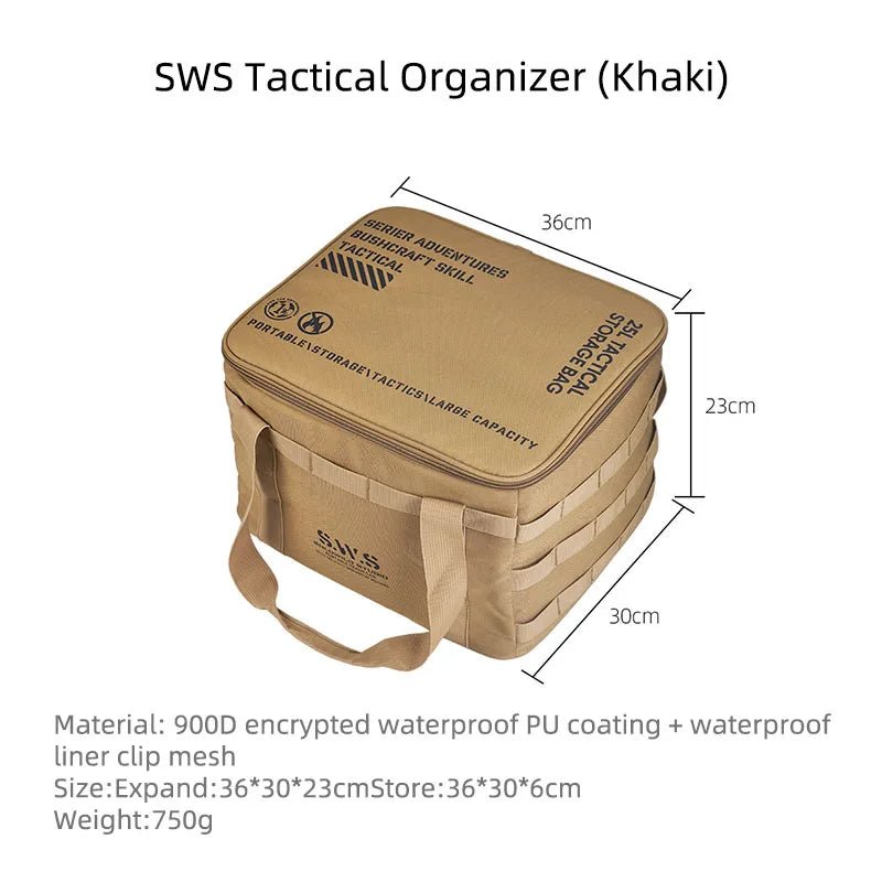 Waterdichte opvouwbare opslagtas – 25L veldverdeler voor kampeeruitrusting & outdoor gebruik - Bivakshop